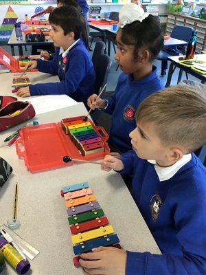 Image of Having Fun Learning to Play the Xylophone!